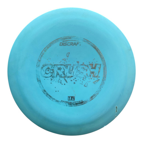 Vist Large View of Product Image Which is Used Discraft PRO-D CRUSH Disc Golf Driver Carolina Blue 163g