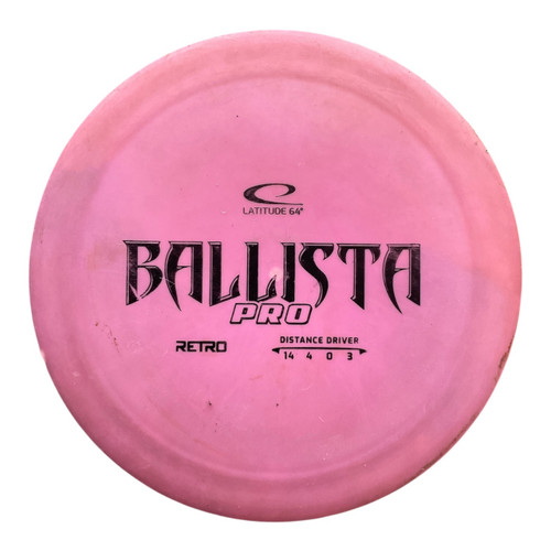 Vist Large View of Product Image Which is Used Latitude 64 RETRO BALLISTA PRO Disc Golf Driver Pink 176g