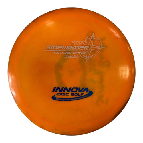 Vist Large View of Product Image Which is Used Innova STAR SIDEWINDER Disc Golf Driver Orange 170g