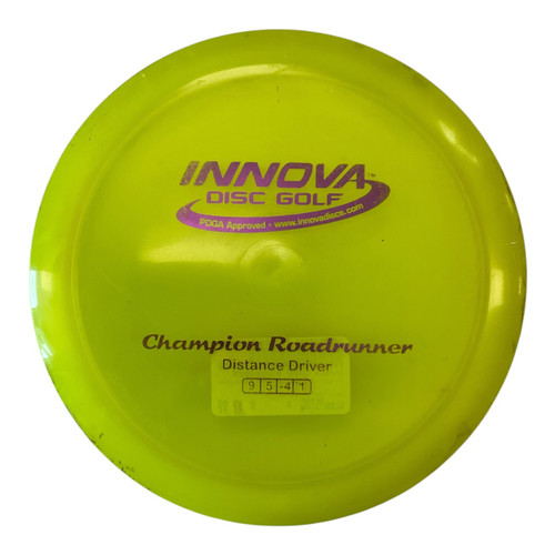 Vist Large View of Product Image Which is Used Innova CHAMP ROADRUNNER Disc Golf Driver Optic Yellow 170g
