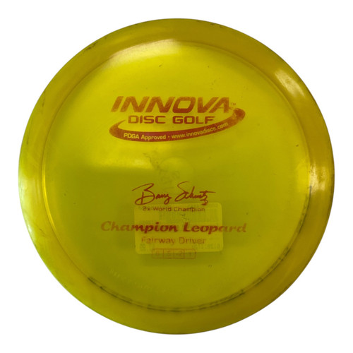 Vist Large View of Product Image Which is Used Innova CHAMP LEOPARD Disc Golf Driver Yellow 173g