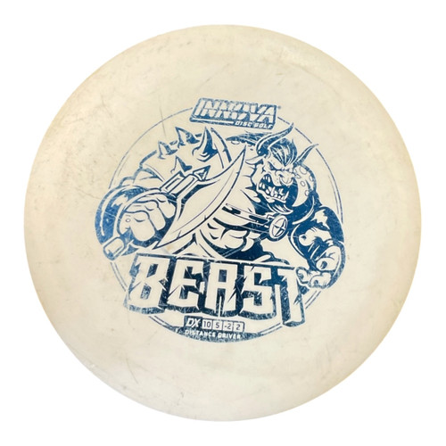 Vist Large View of Product Image Which is Used Innova DX BEAST Disc Golf Driver White 175g