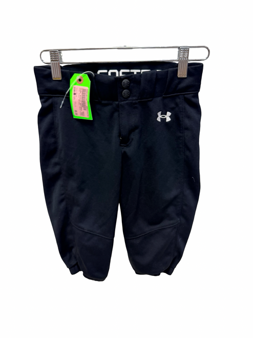 Vist Large View of Product Image Which is Used Under Armour Utility 1375667 Girls Softball Pants Black SM