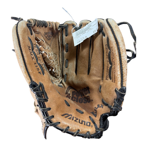 Vist Large View of Product Image Which is Used Mizuno POWER  CLOSE BB/SB Glove RH Throw Brown 11 1/2"