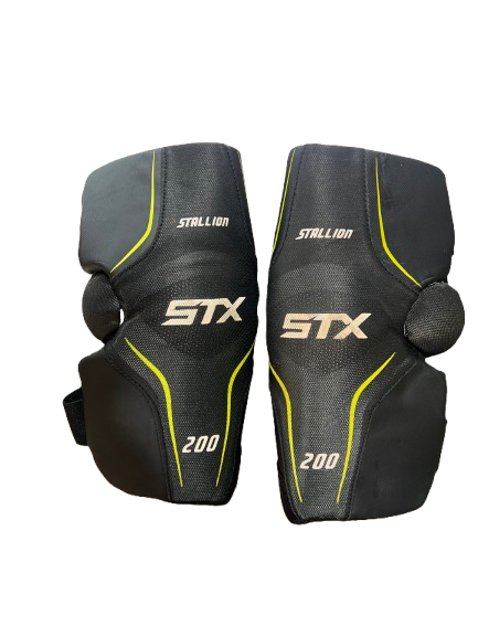 Vist Large View of Product Image Which is Used STX STX STALLION 200 ELBOW PADS Lacrosse Arm Pads/Guards Black MD