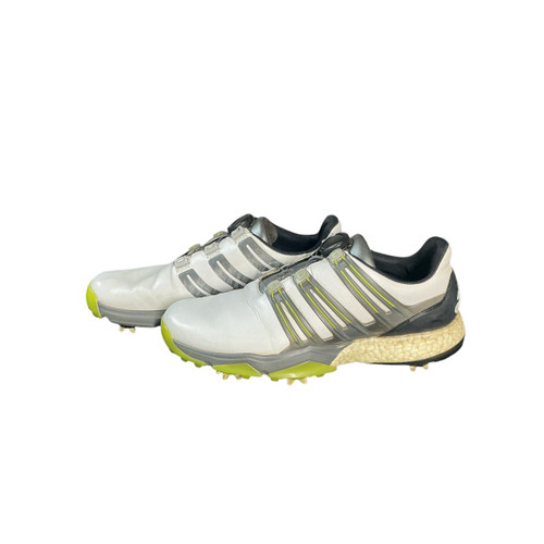 Vist Large View of Product Image Which is Used Adidas Mens Golf Shoes White Senior 8