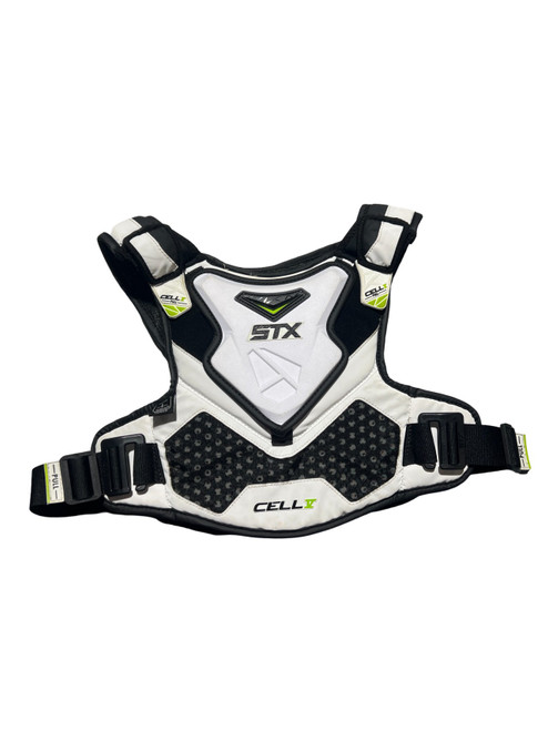 Vist Large View of Product Image Which is Used STX CELL V Lacrosse Shoulder Pads White MD