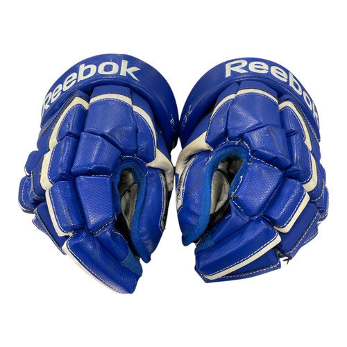 Vist Large View of Product Image Which is Used Reebok KFS Senior Gloves Royal Blue 15"