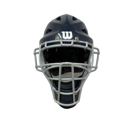 Vist Large View of Product Image Which is Used Wilson WB57116 Catchers Helmet w/Mask Navy Blue S/M