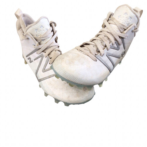 Vist Large View of Product Image Which is Used New Balance LAX Cleats Mens White Senior 9.5