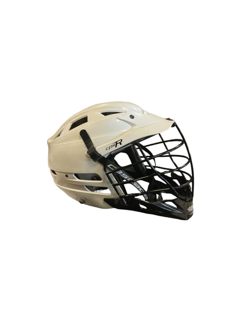 Vist Large View of Product Image Which is Used Cascade CPX-R Lacrosse Helmet White One Size