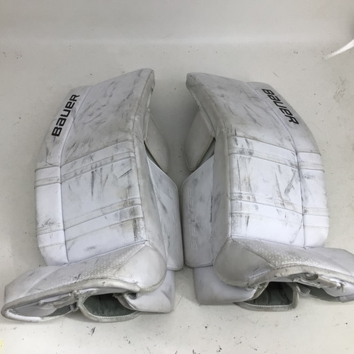 Vist Large View of Product Image Which is Used Bauer GSX INT SM 30+ GOALIE LEG PADS Goalie Leg Pads Inter White 30"