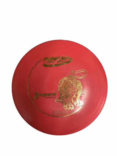 Vist Large View of Product Image Which is Used Innova LEOPARD Disc Golf Driver Red