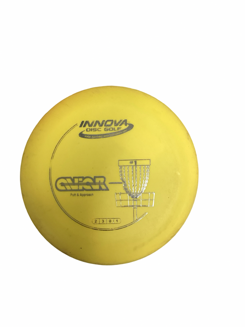 Vist Large View of Product Image Which is Used Innova AVIAR Disc Golf Putter Yellow