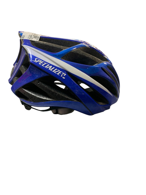 Vist Large View of Product Image Which is Used Specialized BLUE WHITE HELMET Bike Helmet Royal Blue One Size
