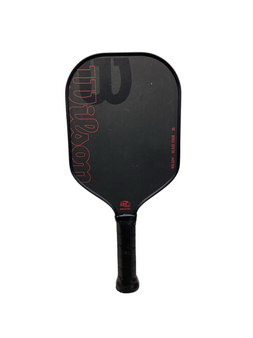 Vist Large View of Product Image Which is Used Wilson BLAZE TOUR 16 Pickleball Racquet Black And Red
