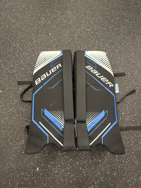 Vist Large View of Product Image Which is Used Bauer REC STREET 24IN Street Leg Pads Black S/M