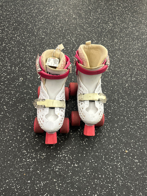 Vist Large View of Product Image Which is Used TRAC STAR Child Roller Quad Skates White Adjustable