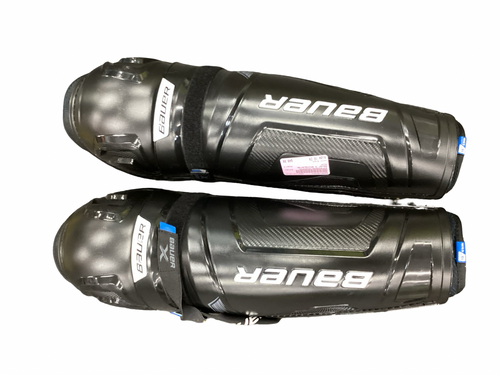 Vist Large View of Product Image Which is Used Bauer X Senior Shin Guards Black 16"