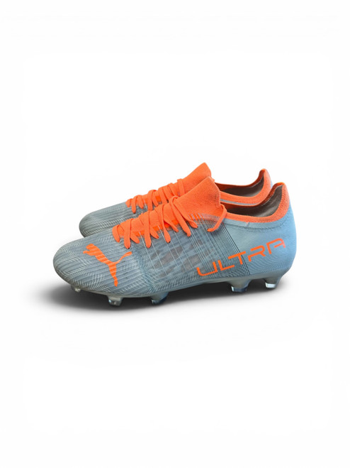 Vist Large View of Product Image Which is Used Puma Soccer Cleats Orange Senior 7.5
