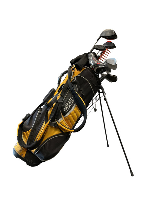 Vist Large View of Product Image Which is Used Titleist 915D W/AP2 IRONS 14PC + RETRIEVER Mens Package Set RH Grey 16 Piece