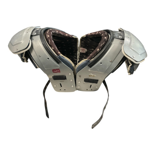 Vist Large View of Product Image Which is Used Rawlings AIM SP FB Shoulder Pads Grey XL