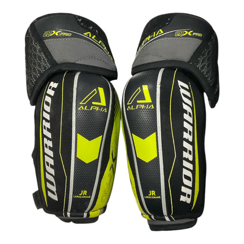 Vist Large View of Product Image Which is Used Warrior ALPHA QX PRO Junior Elbow Pads LG