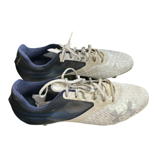 Vist Large View of Product Image Which is Used Under Armour Adult FB Cleats Navy And White Senior 13.5