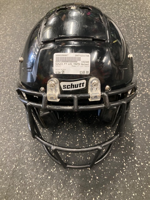 Vist Large View of Product Image Which is Used Schutt F7 LX1 YOUTH FB Helmet Black SM