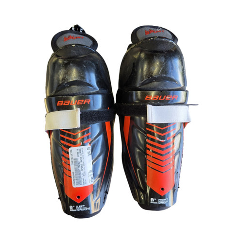 Vist Large View of Product Image Which is Used Bauer LIL SPORT SHIN GUARDS Youth Shin Guards Black 8"