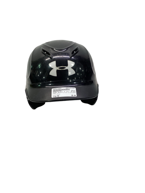 Vist Large View of Product Image Which is Used Under Armour 5 7/8 - 6 3/4 BLACK Batting Helmet No Mask Black One Size