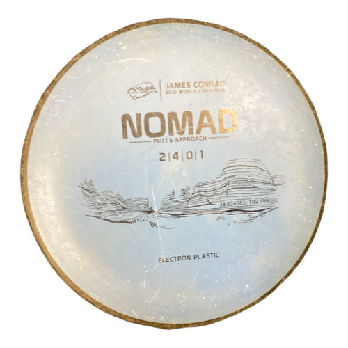 Vist Large View of Product Image Which is Used MVP NOMAD Disc Golf Putter Royal Blue