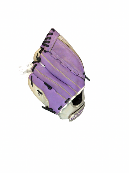 Vist Large View of Product Image Which is Used Wilson GLOVE BB/SB Glove RH Throw Purple 10"