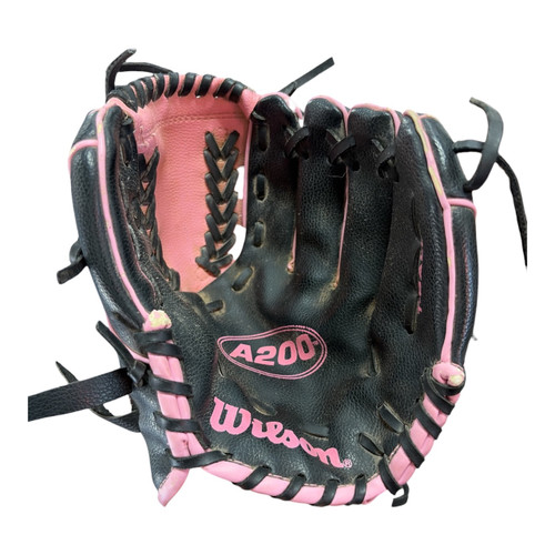 Vist Large View of Product Image Which is Used Wilson A200 BB/SB Glove T-ball Pink 10"