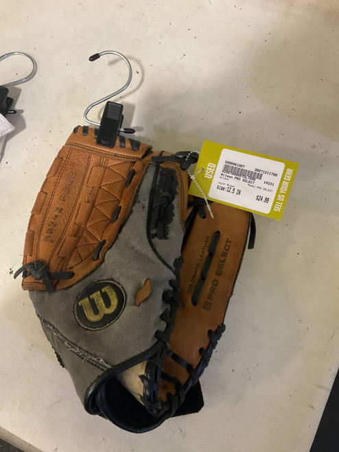 Vist Large View of Product Image Which is Used Wilson PRO SELECT BB/SB Glove RH Throw Brown 12 1/2"
