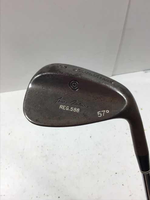 Vist Large View of Product Image Which is Used Cleveland 588 SW Golf Wedge Mens RH Sand Wedge