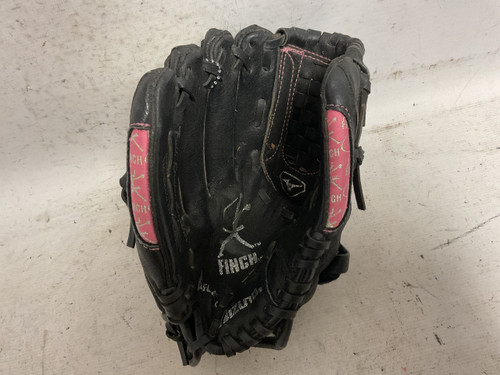 Vist Large View of Product Image Which is Used Mizuno Finch GPP 1008 Fastpitch Glove LH Throw Black And Pink 10"