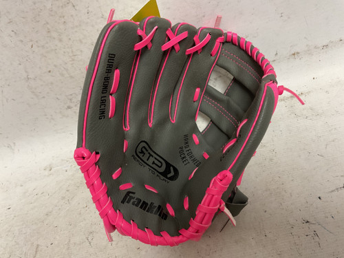 Vist Large View of Product Image Which is Used Franklin RTP 22703L Baseball Glove LH Throw Grey And Pink 9 1/2"