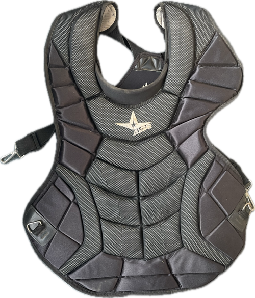 Vist Large View of Product Image Which is Used All-Star Catchers Chest Protector Black Adult