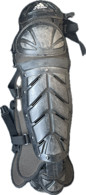 Vist Large View of Product Image Which is Used Adidas BK Catchers Leg Guards Black Adult
