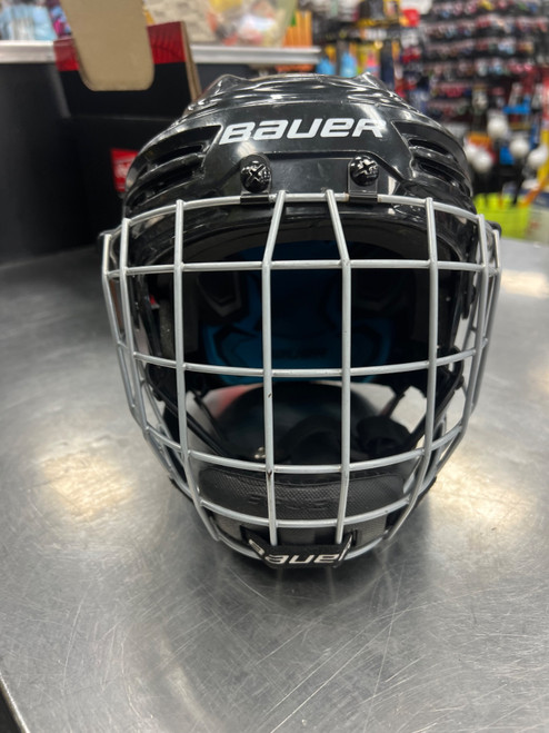 Vist Large View of Product Image Which is Used Bauer PRODIGY YTH Helmet Cage Combo Black XS/S