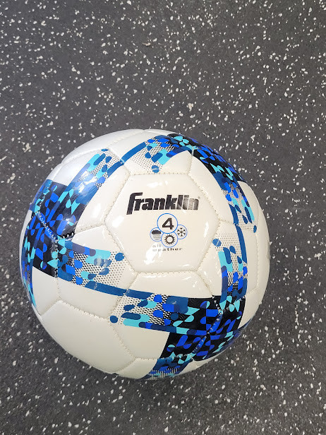 Vist Large View of Product Image Which is Used Franklin ALL WEATHER All Size Soccer Ball White 4