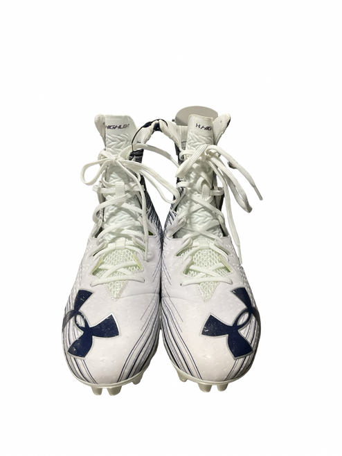 Vist Large View of Product Image Which is Used Under Armour Adult FB Cleats White Senior 11