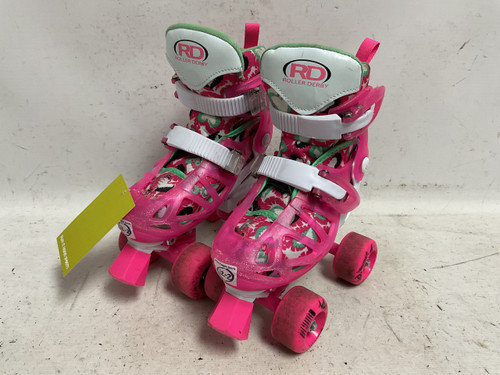 Vist Large View of Product Image Which is Used RollerDerby QUAD SKATE 12-2 Junior Roller Quad Skates Pink Adjustable