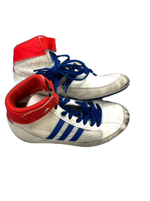 Vist Large View of Product Image Which is Used Adidas Wrestling Shoes White Junior 02