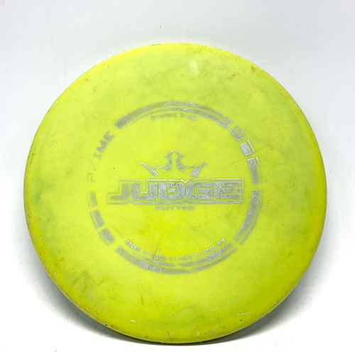 Vist Large View of Product Image Which is Used Dynamic Discs PRIME JUDGE Disc Golf Putter Optic Yellow 174g