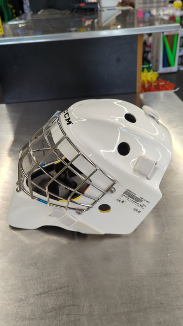 Vist Large View of Product Image Which is Used CCM AXIS 1.9 GOALIE MASK Senior Goalie Helmet/Mask White MD