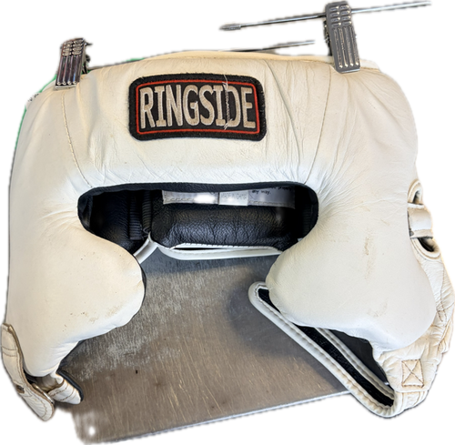 Vist Large View of Product Image Which is Used Ringside Boxing Headgear White