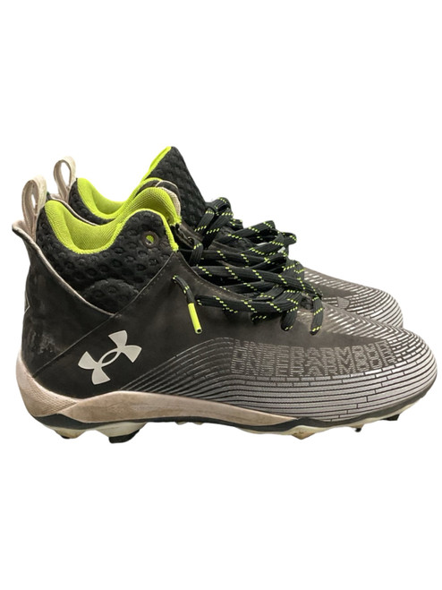 Vist Large View of Product Image Which is Used Under Armour ART 3027306-001 Adult FB Cleats Grey Senior 8.5