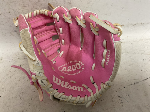 Vist Large View of Product Image Which is Used Wilson A200 A0200MC10 T-Ball Glove RH Throw Pink 10"